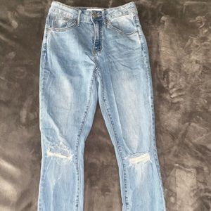 RSQ Mom Jeans Like Nee With Torn Knees Size 1